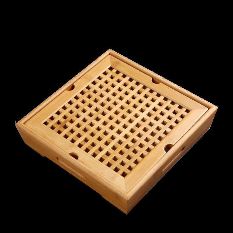 竹子竹茶盘竹制竹托盘小竹盘储水长方形抽屉家用清仓大号简约排水