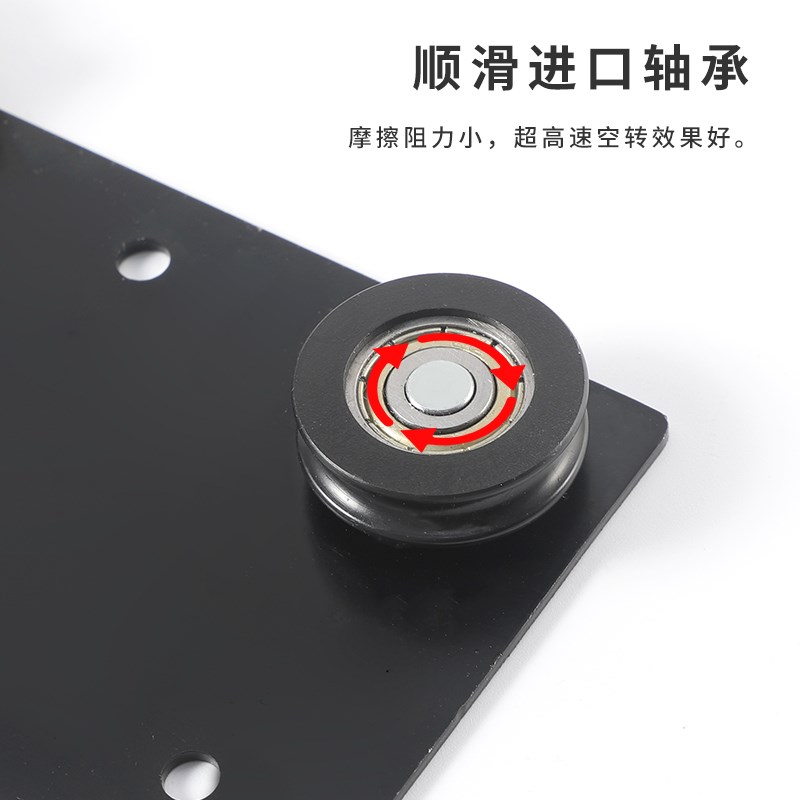 隐藏回旋门轨道衣橱柜门侧装倒插入式伸缩折叠滑轨口袋门五金配件