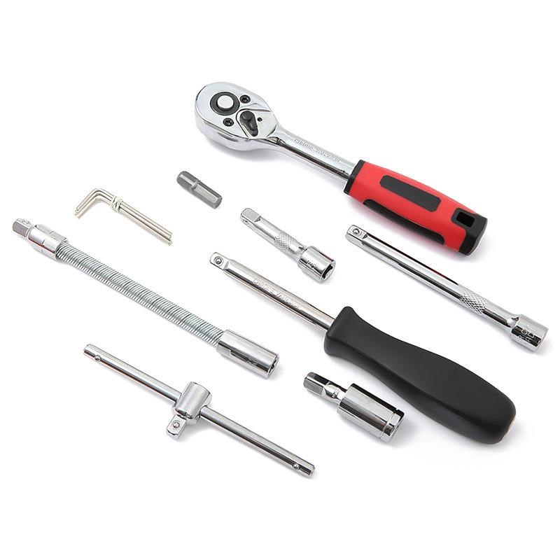 直销棘轮套筒扳手53件套装工具修理车工具箱多功能套装定制