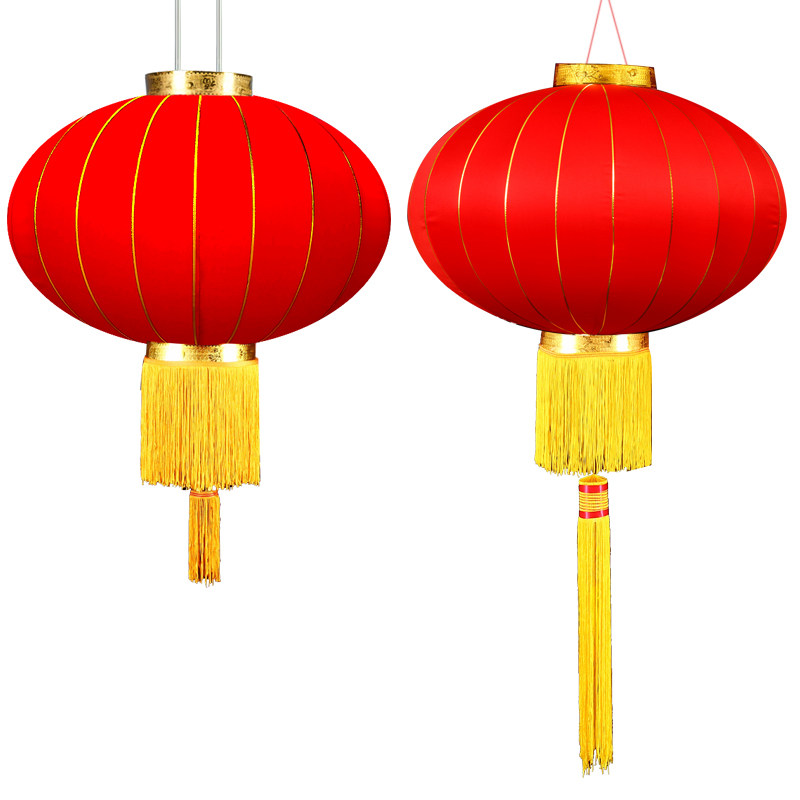 大红灯笼灯吊灯中国风乔迁户外阳台大门免插电绒布灯笼挂饰装饰
