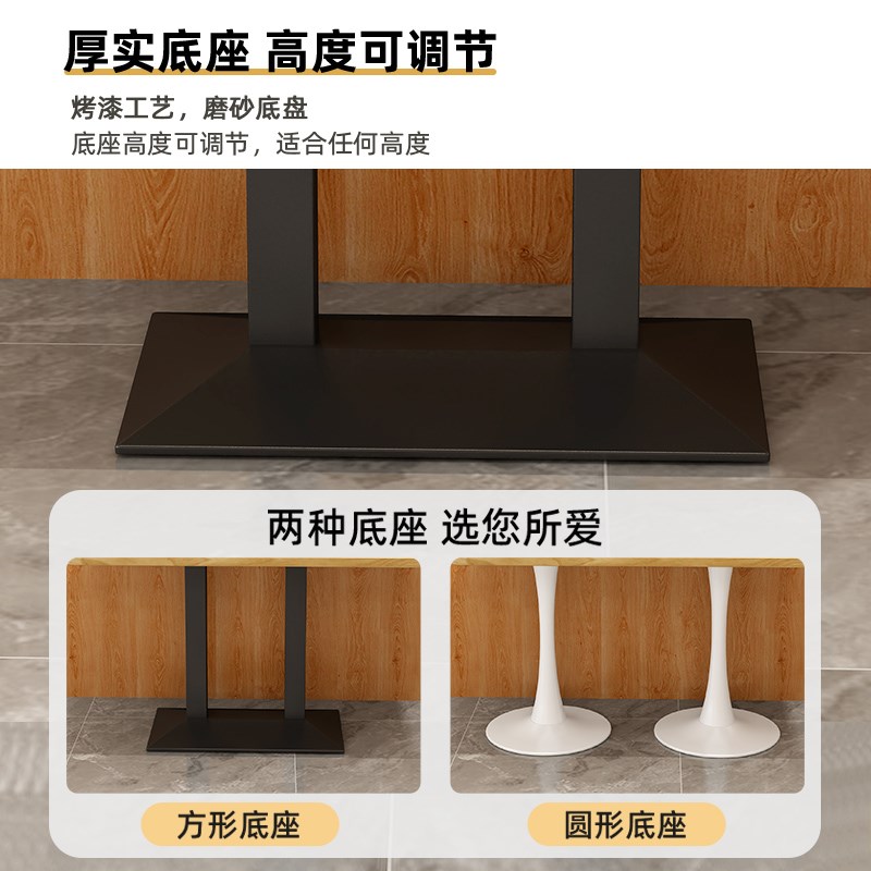 实木桌面餐桌长桌家用吃饭方桌正方形咖啡快餐烧烤店桌子餐饮商用
