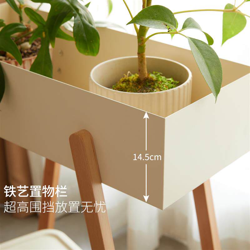 实木落地式花架客厅绿萝花盆托架阳台简约绿植盆栽多层植物摆放架