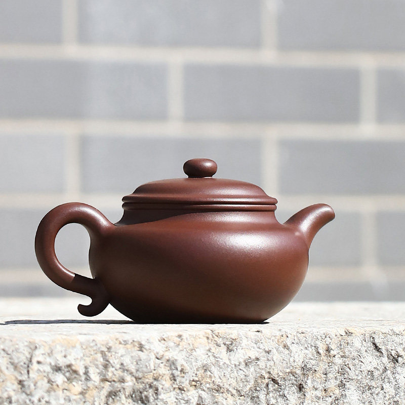 宜兴紫砂壶纯手工中式紫砂茶具单壶原矿家藏老紫泥家用泡茶壶仿古