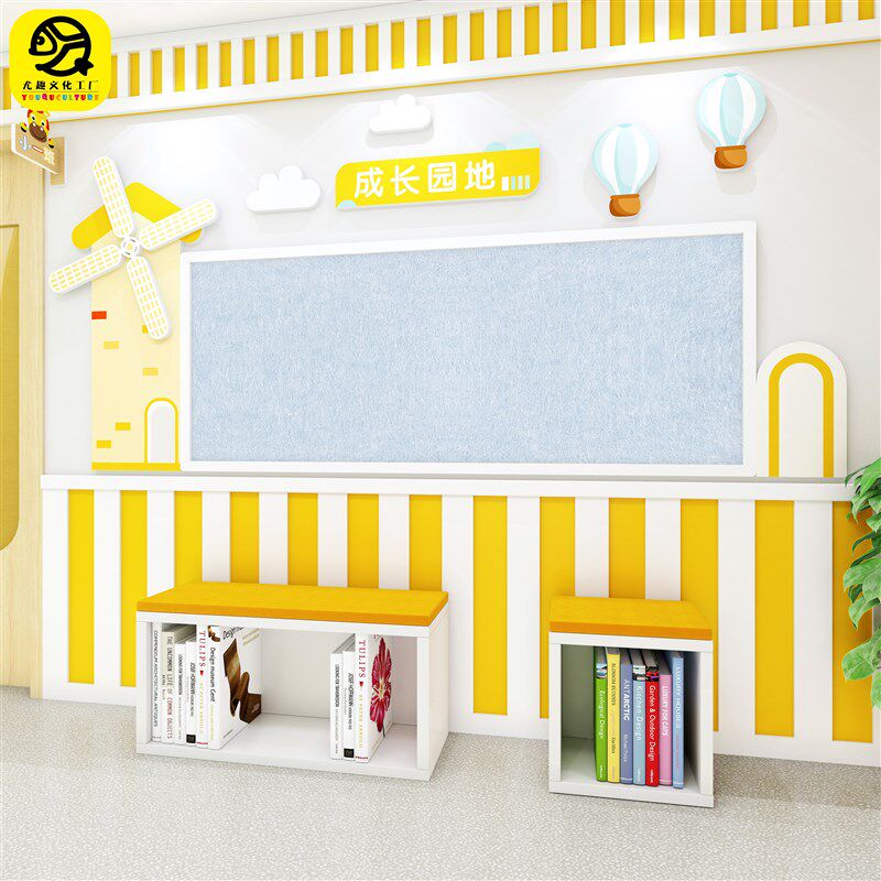 幼儿园主题墙环境布置创设软木毛毡墙公告栏家园联系栏墙贴展示板