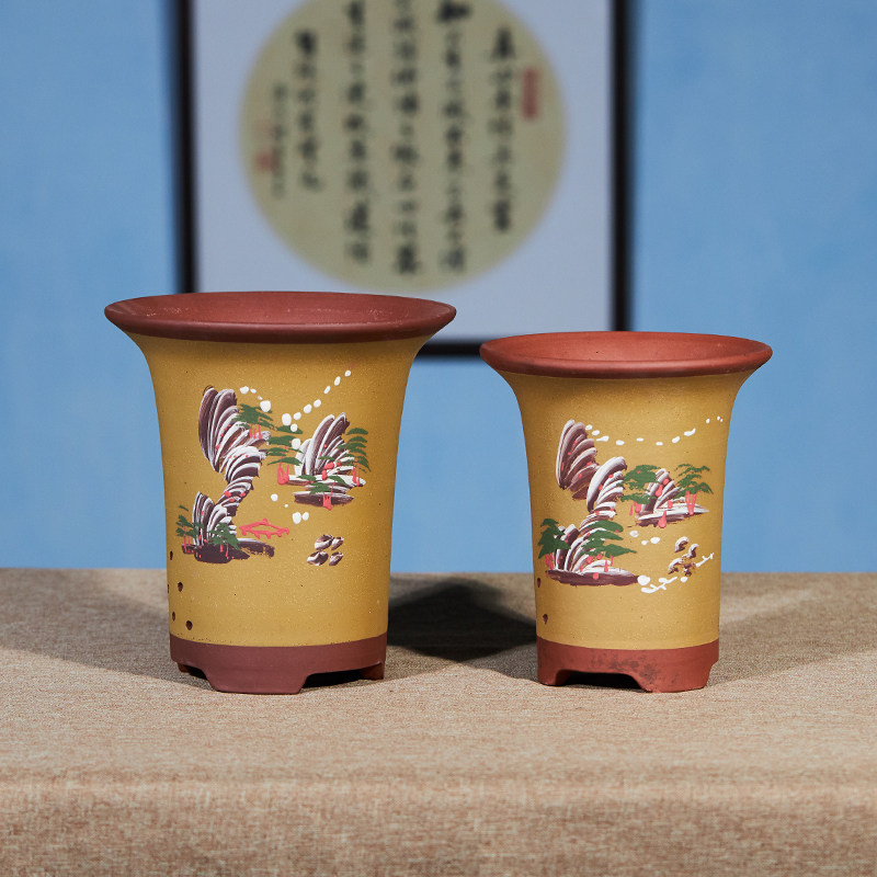 宜兴紫砂兰花盆君子兰盆自产自销花卉绿植盆栽景盆绿萝吊兰多肉盆
