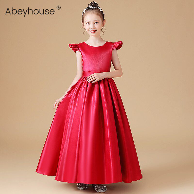 儿童礼服高档钢琴演出服中大童节目主持礼服女童生日公主裙定制