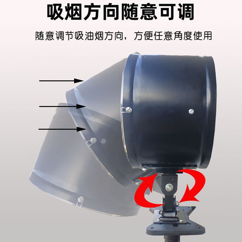 户外电动车金属排烟扇48V60V换气扇摆摊烧烤抽油烟机直流大功率扇