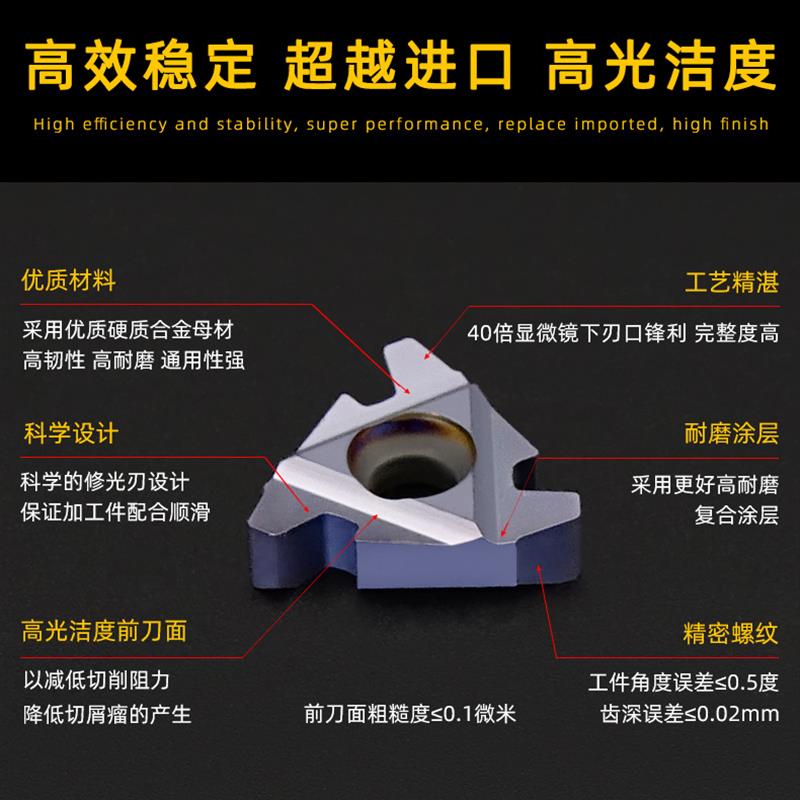 梯形螺纹刀片刀杆数控梯形外螺纹T型牙刀粒刀头梯形内螺纹车刀片