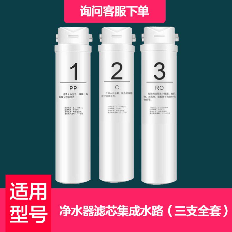 适配水立洁S2/S3净水器滤芯集成水路卡接式PP/C/RO反渗透纯水机