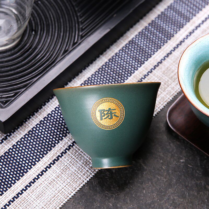 茶杯定制刻字主人杯单杯品茗杯陶瓷高档私人订制姓氏名字个人专用