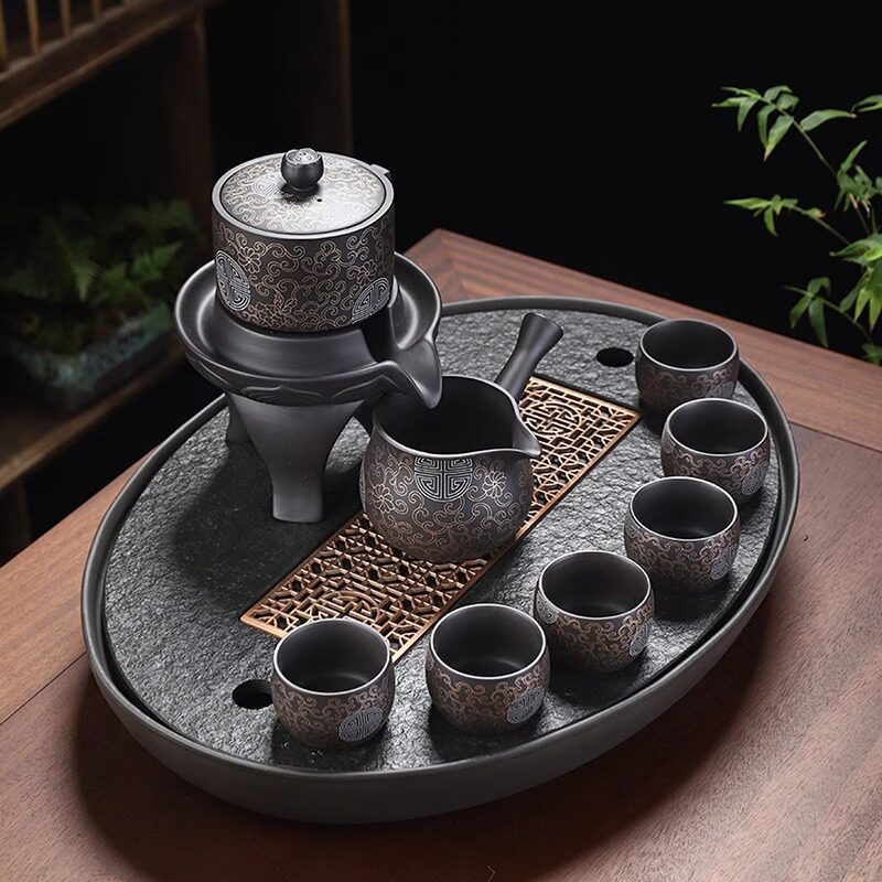 紫砂茶具套装家用轻奢高档陶瓷懒人全自动泡茶器茶盘功夫茶壶整套