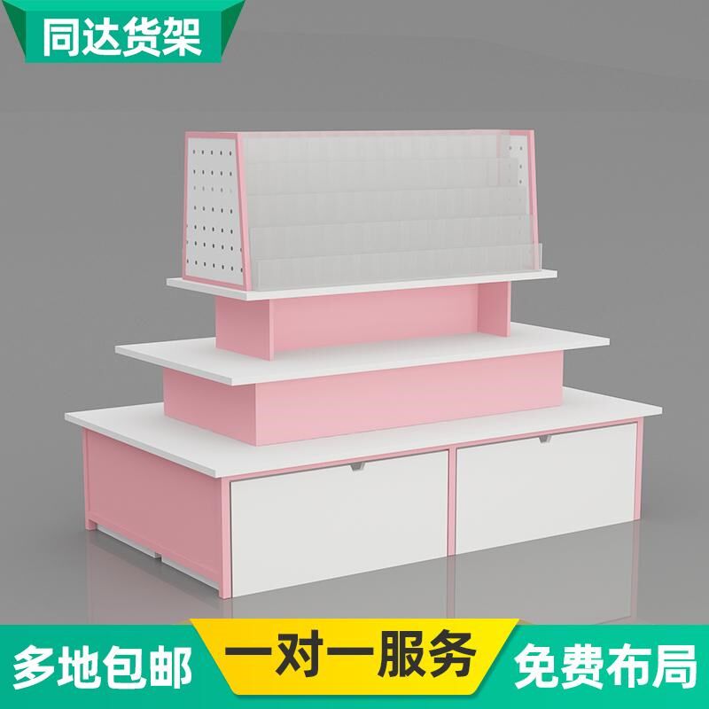 流水台中岛展示台精品店货架展示架名创文创展示柜优品饰品展示柜
