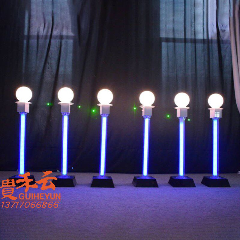 发光柱LED按钮手印启动亚克力仪式台开业庆典道具开幕式立柱租赁