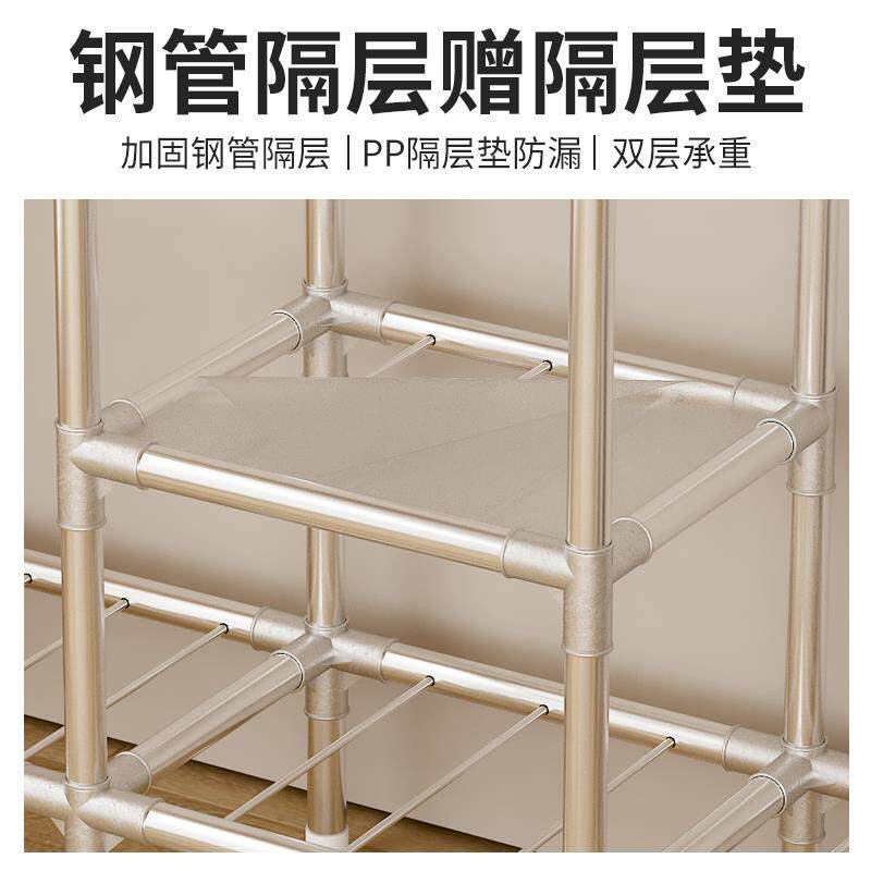 简易布衣柜加粗加固全钢架组装卧室家用加厚布艺拉链全封闭租房用