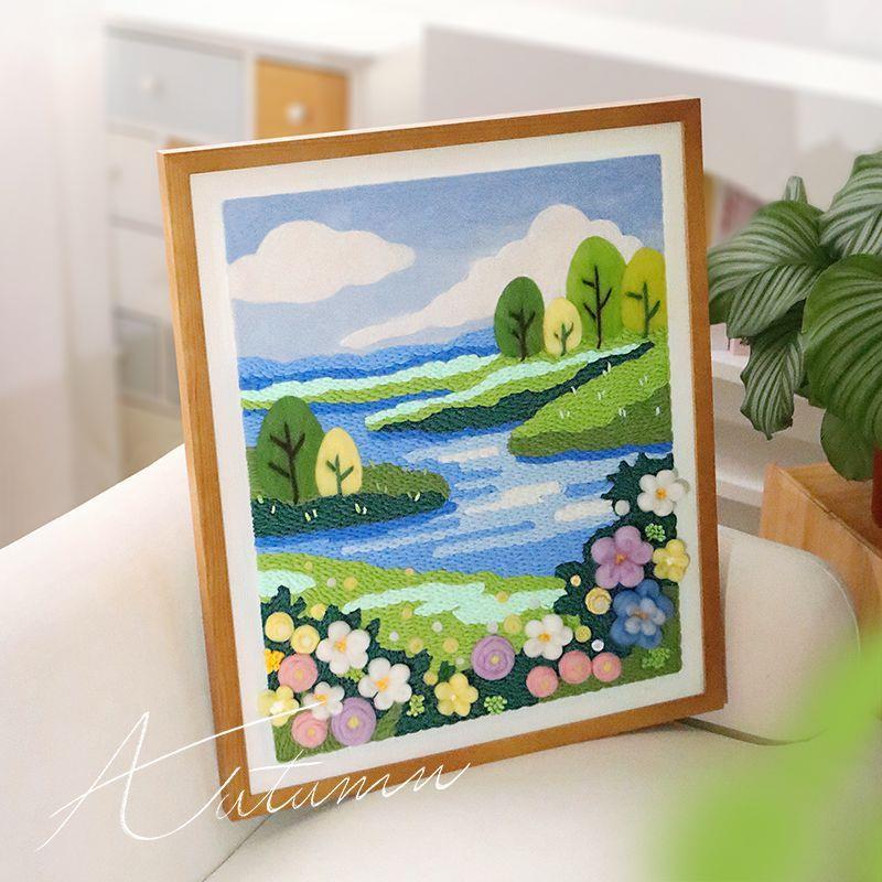 戳戳绣手工diy材料包客厅玄关风景装饰挂画送朋友礼物