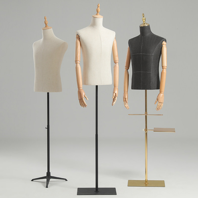 模特道具男韩版半身台模西服礼服全身拍照展示服装店衣架金属底座