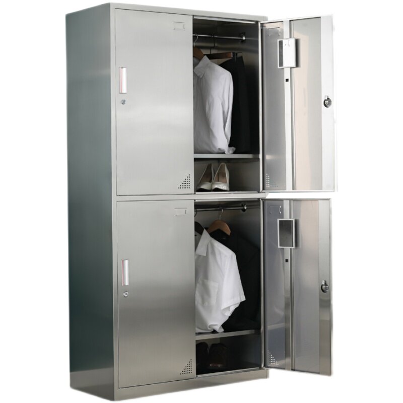 304不锈钢更衣柜多门带锁储物柜无菌净化车间员工鞋柜碗柜餐盘柜