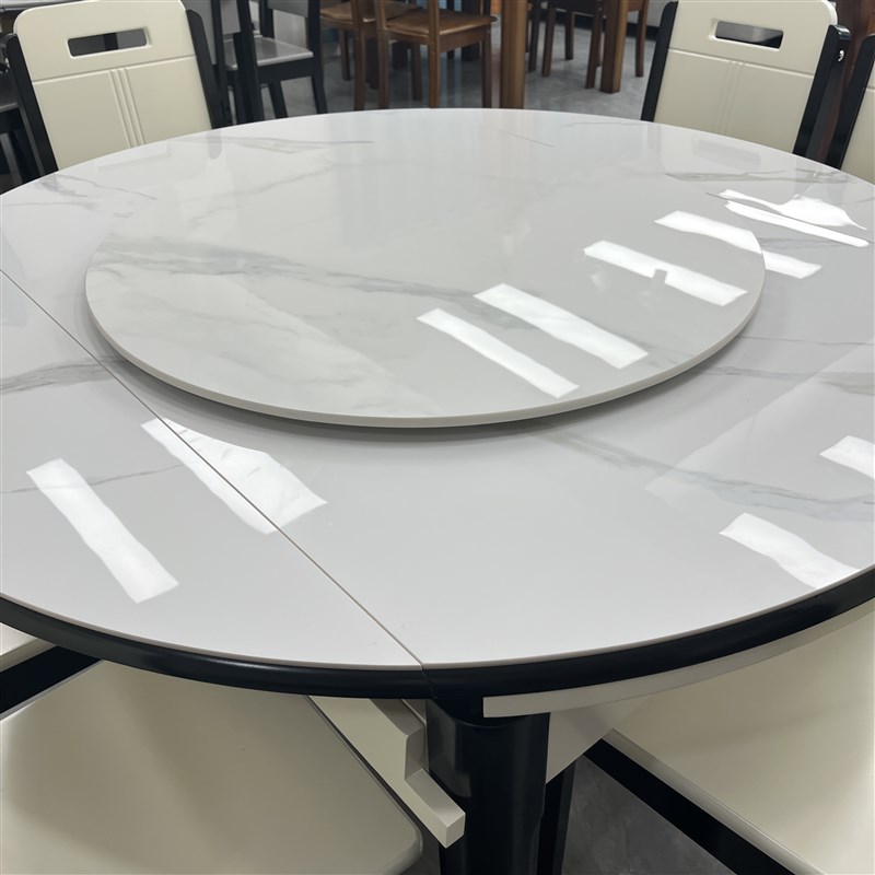 岩板圆桌餐桌转盘家用餐桌圆桌面家用旋转底座大理石圆盘桌子转盘