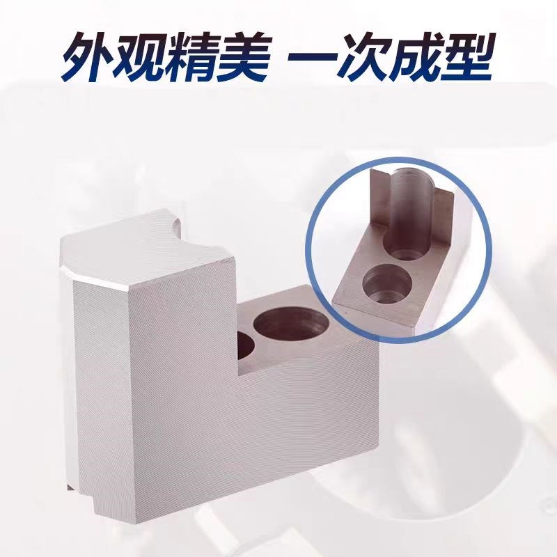 比优特型气动三爪卡盘L型加高软爪6 8 寸生爪内撑外圆正反爪1.0齿