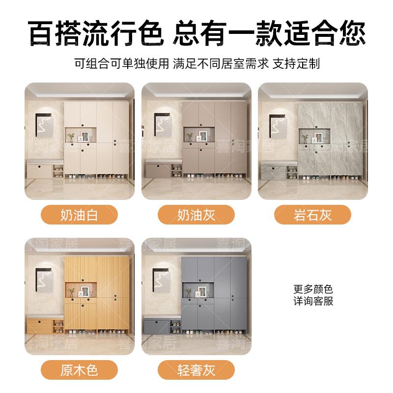 带锁鞋柜防盗家用门口楼道带换鞋凳室外过道电梯口走廊收纳储物柜