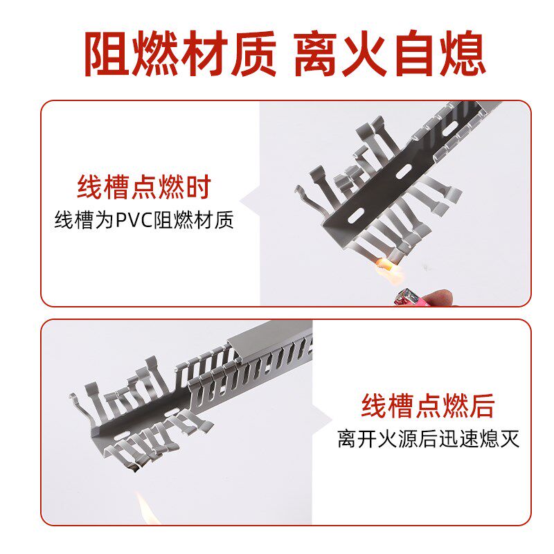 线槽pvc阻燃u型工业塑料明装线槽配电箱行线槽25*30*40*50*60*80