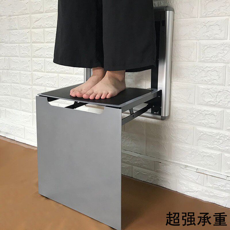 换鞋凳 鞋柜折叠椅 玄关椅壁挂墙门厅玄凳轨道隐藏式折叠五金配件