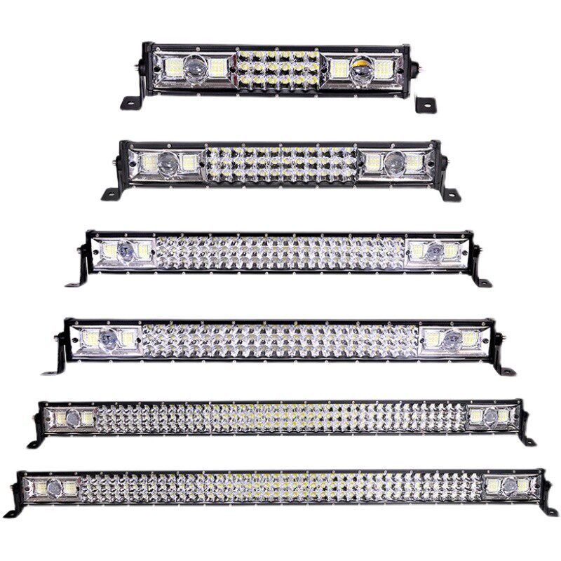 汽车led长条射灯12v24v防水超亮强光爆闪中网杠灯货车越野车吸顶