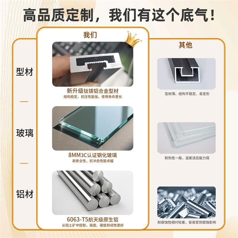 极窄厨房推拉门阳台吊轨三联动隐藏开放式移门客厅卫生间玻璃隔断