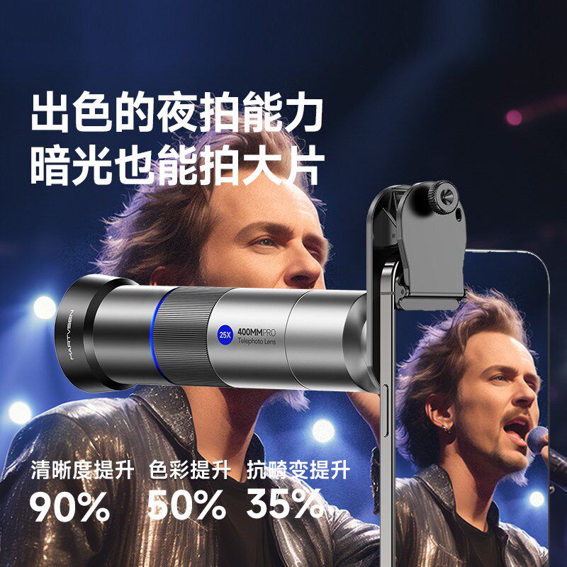 400mm手机长焦镜头高清专业摄影人像拍照微距25倍拍鸟演唱会ED镜