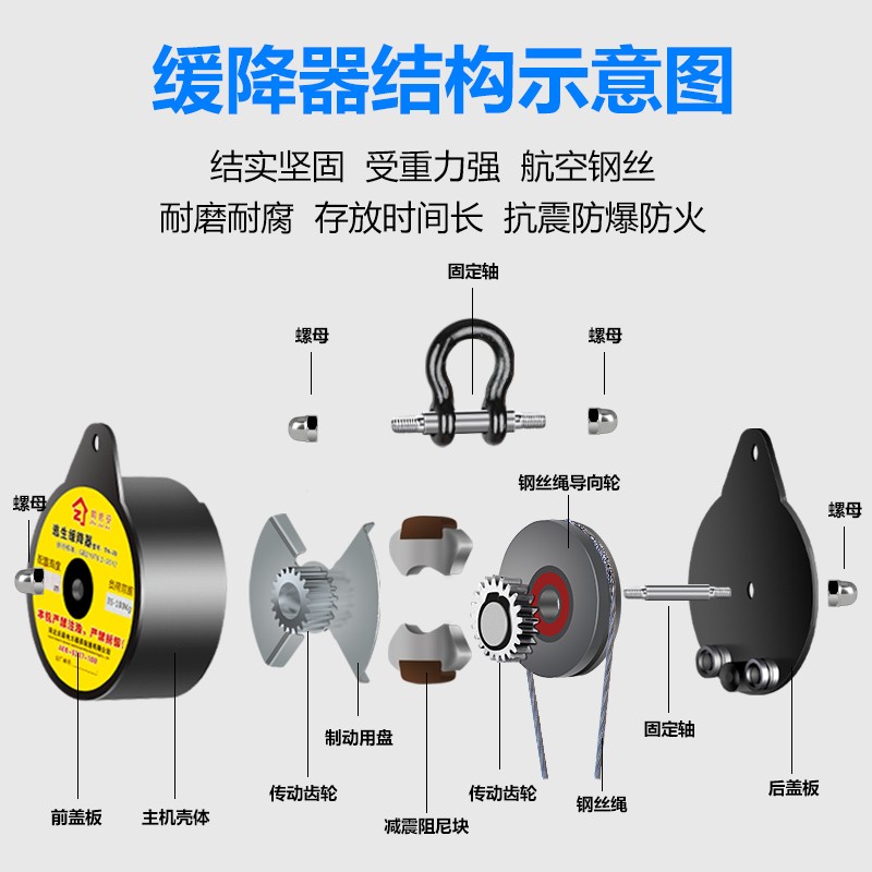 高楼逃生缓降器多人高层高空家用往复式消防火灾应急自救生安全绳