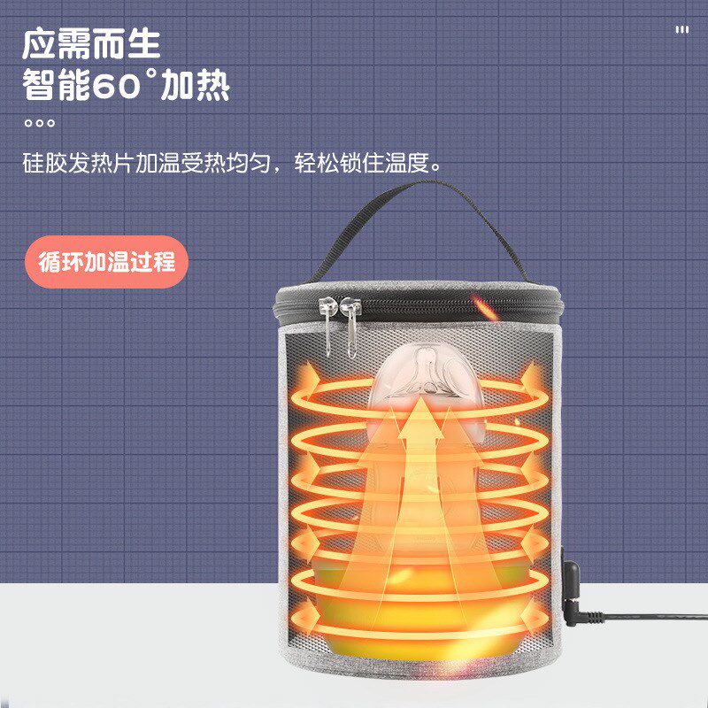 新款车载户外多功能奶瓶湿巾食物加热保温包暖奶器温度可调节显示