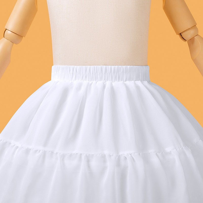 儿童礼服裙撑女童公主裙蓬蓬裙短款半身裙日常lolita黑色暴力裙衬