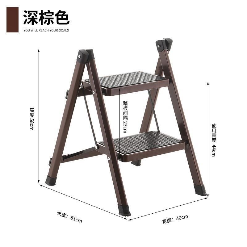 阶梯凳铝合金台阶凳家用二步折叠梯厨房两用凳三层楼梯凳子创意小
