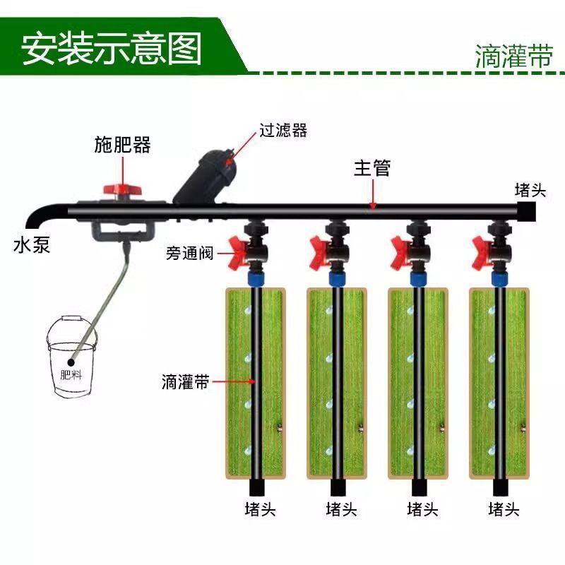 16mm农用贴片式滴灌带单孔双孔滴带水果大棚蔬菜微喷灌溉草莓玉米