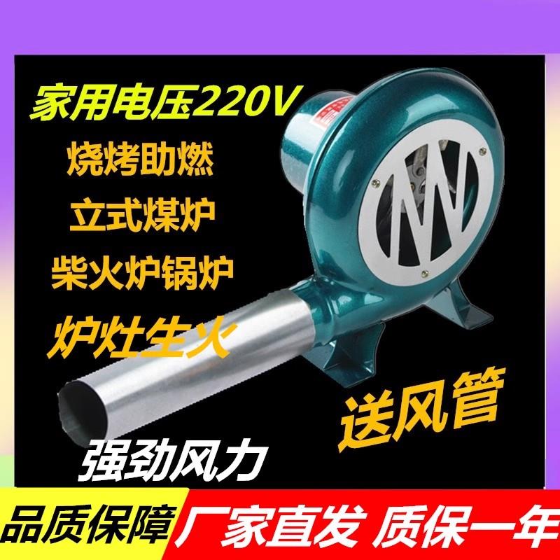 柴火炉专用鼓风机220V强力大功率家用小型猛火灶吹风机烧烤吹碳机