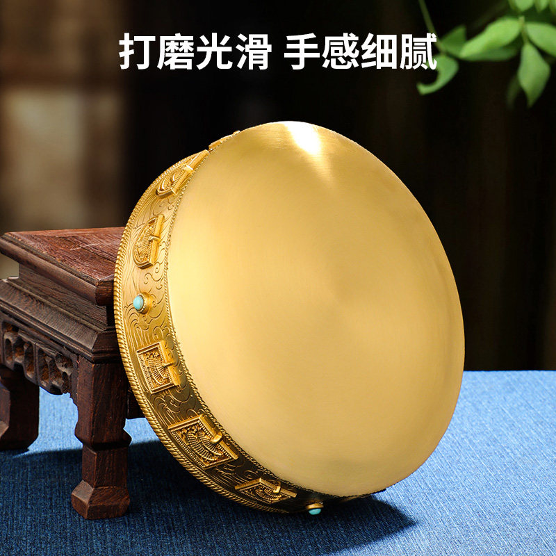 曼扎盘慧宝黄铜雕花加厚37堆曼达修盘14.5cm藏传佛具用品供曼茶罗