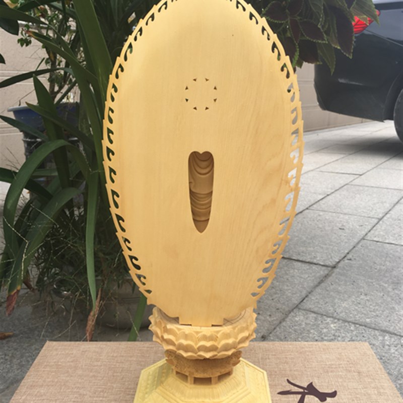 进口黄杨木白桧木精雕佛像 中式实木家居雕刻工艺品摆件千手观音