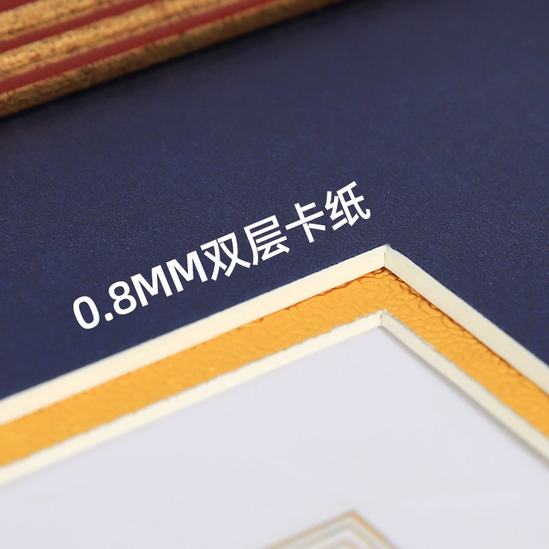 复古毕业框大学荣誉授权书装裱a4展示A3双层卡纸奖状相框挂墙