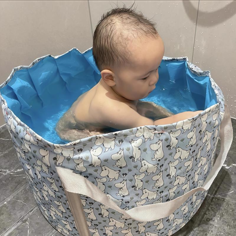 儿童洗澡盆免安装可折叠外出旅行可携式游泳泡澡桶家用宝宝沐浴桶