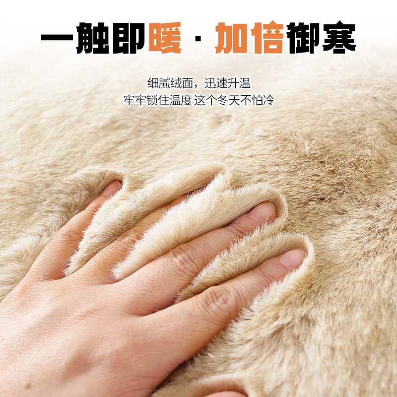 摇摇椅垫子兔毛绒躺椅坐垫一体摇椅垫加厚冬季折叠椅子懒人椅垫罩
