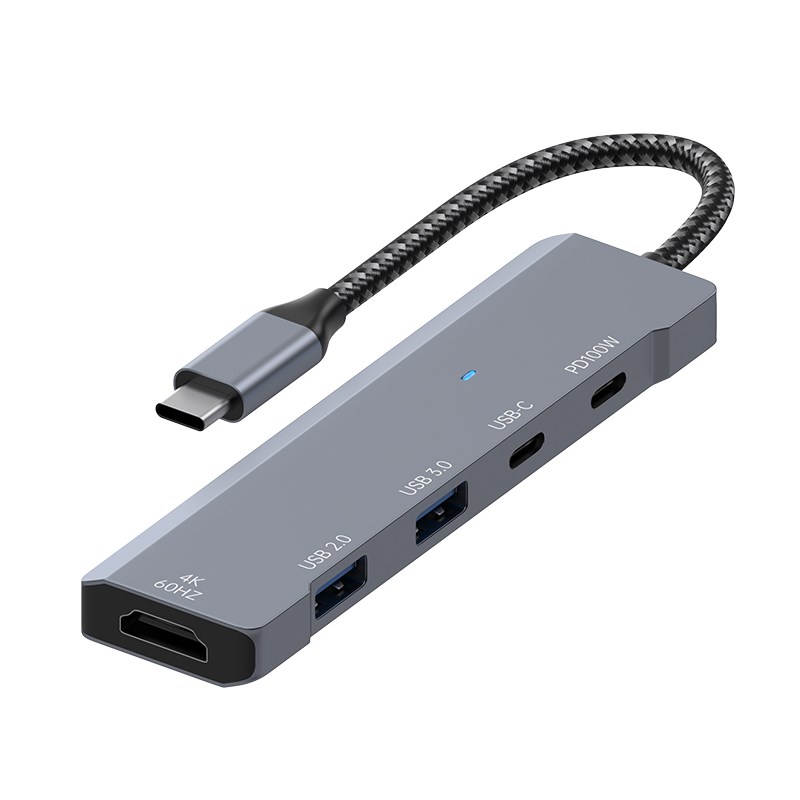 TypeC扩展坞HDMI高清视频转换器4K@60hz电脑多功能USB-C拓展坞多
