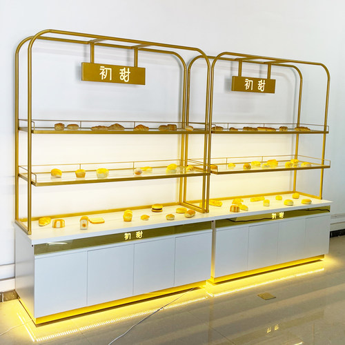 面包柜面包展示柜蛋糕展柜糕点柜台烘焙货架边柜中岛柜架子展示架