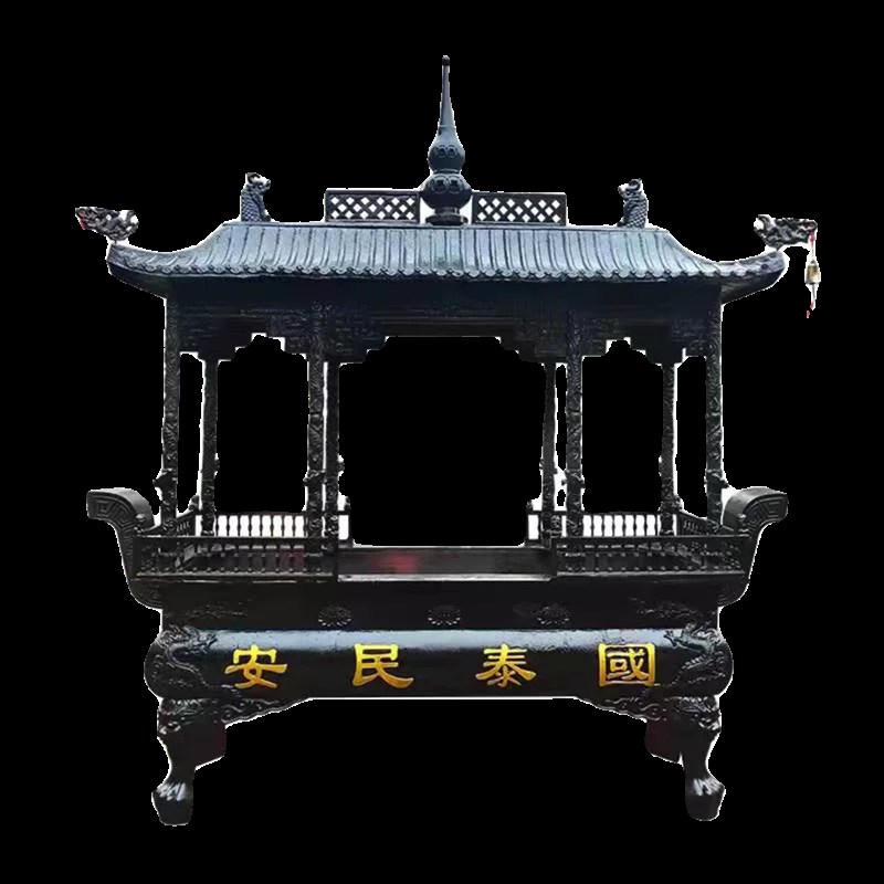 铸铁香炉复古佛堂长方形烧香炉寺庙大型室外天地炉祠堂供奉纯铜鼎