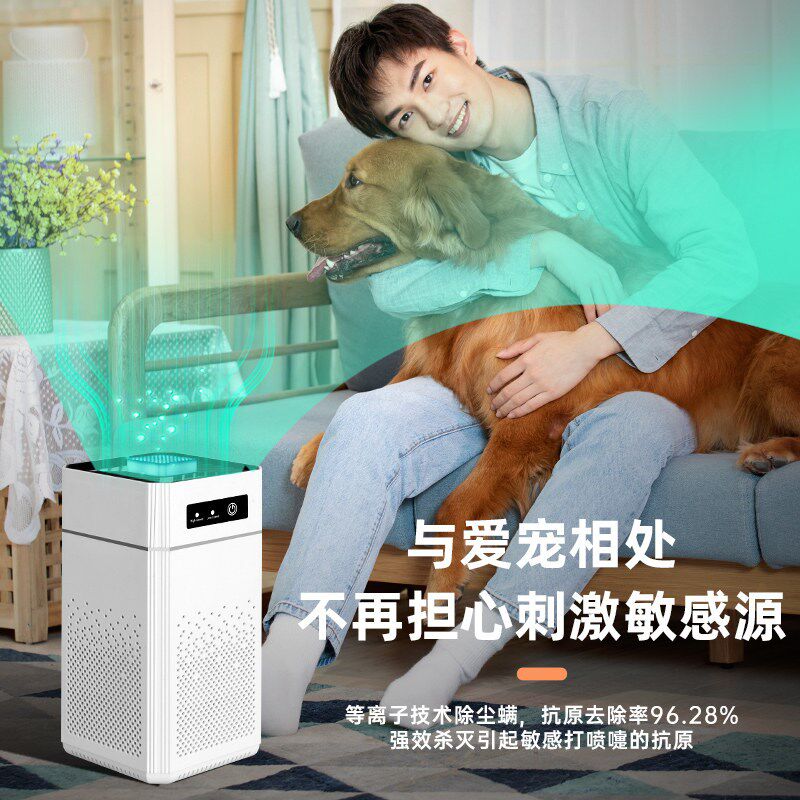 空气净化器家用宠物全自动除猫毛甲醛专用桌面负离子发生净化3213