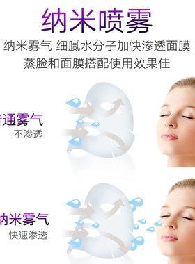 冷热喷雾机蒸脸器补水美容仪器双喷家用纳米气打开毛孔美容院排毒