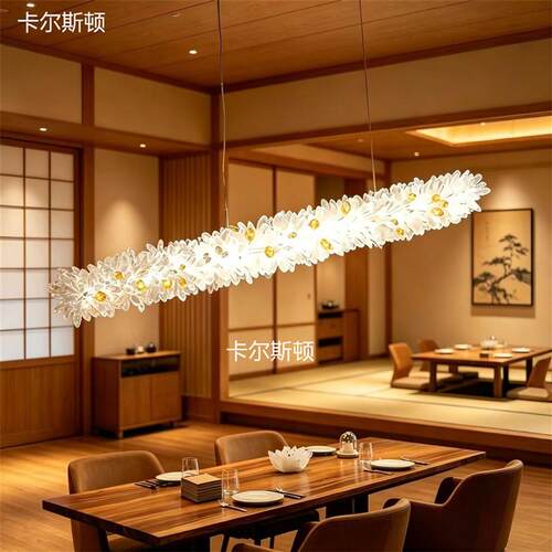 卡尔斯顿客厅吊灯法式轻奢天然水晶灯LED圆形主灯家用高端饭厅灯
