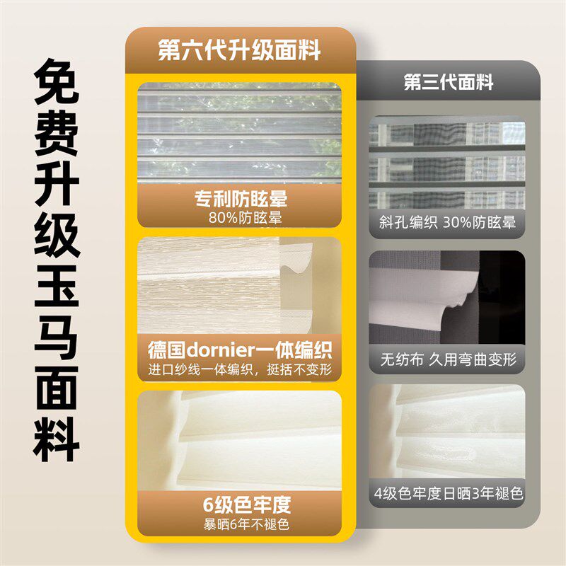 智能电动香格里拉窗帘百叶新款语音调光卧室遮光遮阳自动升降卷帘