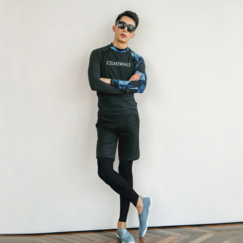 韩国潜水服分体长袖长裤游泳衣女防晒速干情侣男女水母衣浮潜服