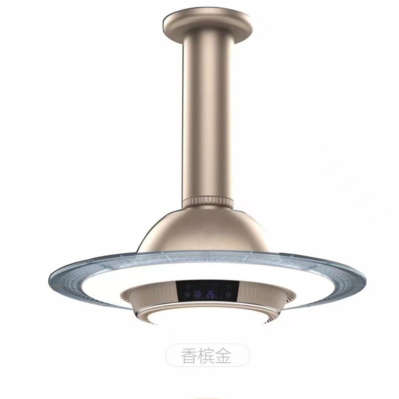棋牌室吸烟灯麻将机空气净化器茶楼抽排烟机直外排管道式除烟吊灯