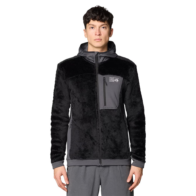 Mountain Hardwear山浩男Polartec High长毛绒弹力保暖连帽抓绒衣